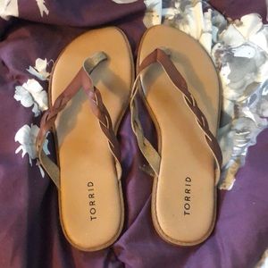Torrid 10 Braided Flip Flops